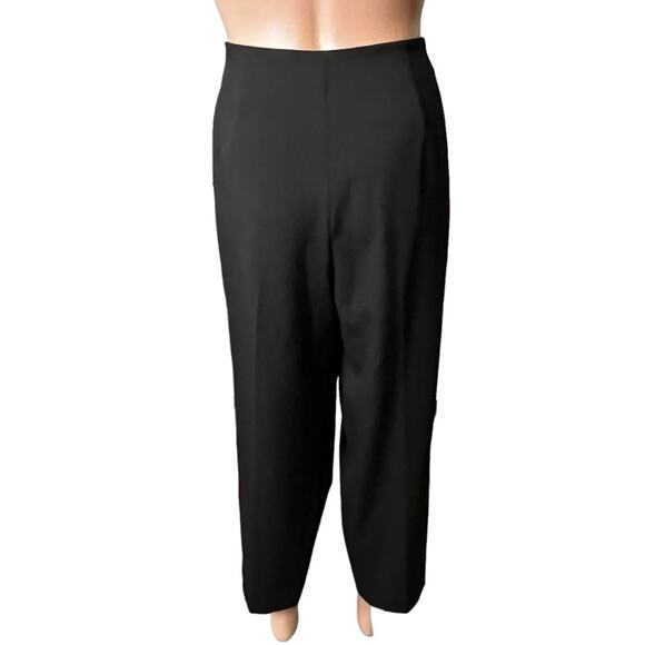 Talbots Petites Black Dress Pants 16 Stretch Scuba Fabric Side Zip Career Office - Picture 3 of 6